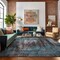 World Rug Gallery Abstract Design Distressed Non Shedding Soft Area Rug 5' x 7' Blue 392BLUE5x7 - alternate 8